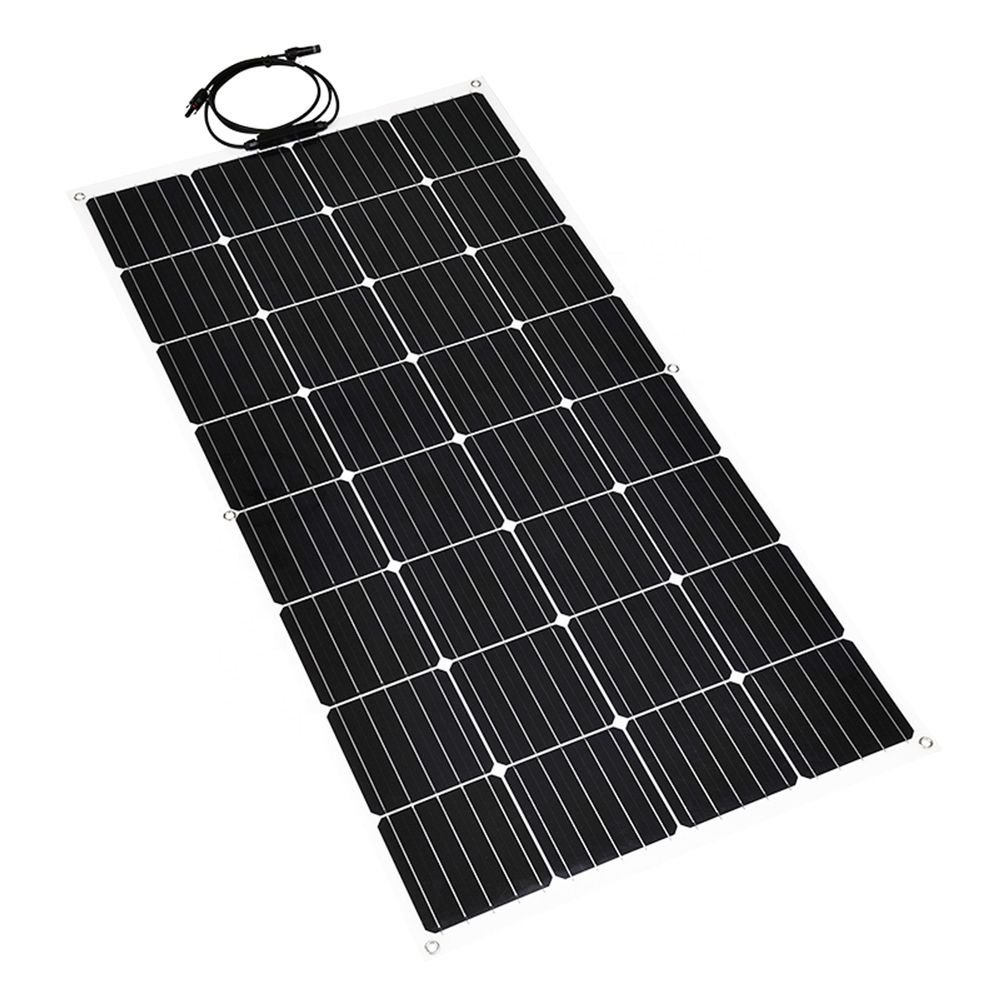 Flexible Solar Panel 100W 12V Monocrystalline Bendable Semi Flexible Mono Solar Panels Charger Off Grid for RV Boat Cabin Van