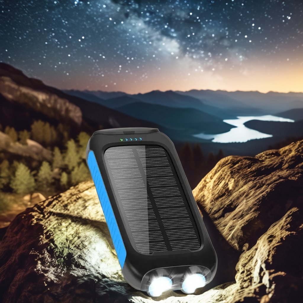 Innovative 2022 20000mah Waterproof Portable Solar Power Bank USA Socket Mobile Charger Station Outdoor Holder Compatible Micro