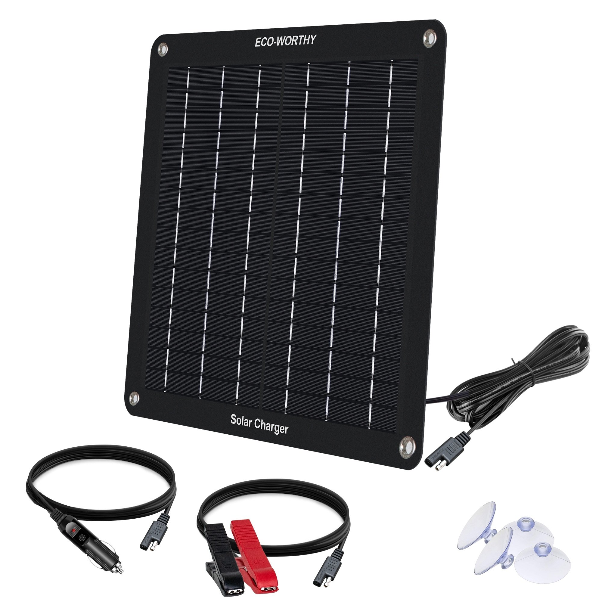 Eco worthy Portable Size 5W 18V Solar Panel Trickle Charger For Outdoor Camping Cars Chinese Manufacturer Wholesale