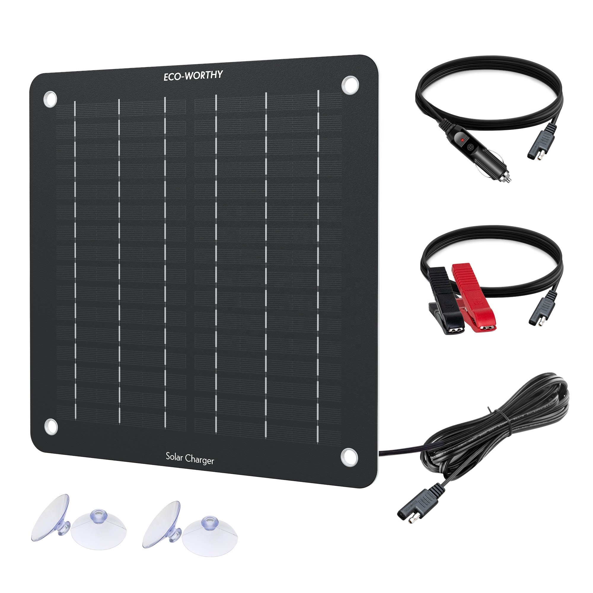 Eco worthy Portable Size 5W 18V Solar Panel Trickle Charger For Outdoor Camping Cars Chinese Manufacturer Wholesale