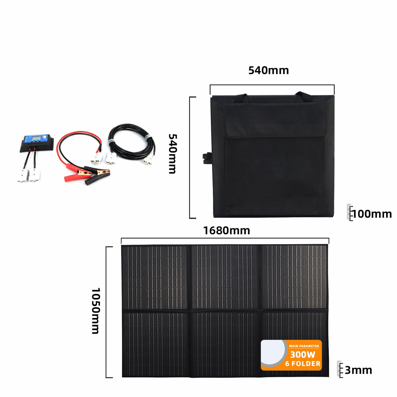 Outdoor camping portable solar blanket 300w foldable solar panel 18V solar panel charger RV solar panel