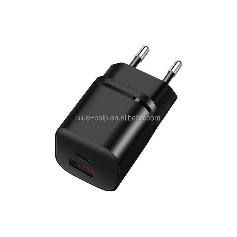 Multifunctional Dual Ports Type-C Power Adapter USB PD 20W QC 3.0 Fast Charger US EU UK Plug Wall Charger for Iphone 15Pro Max