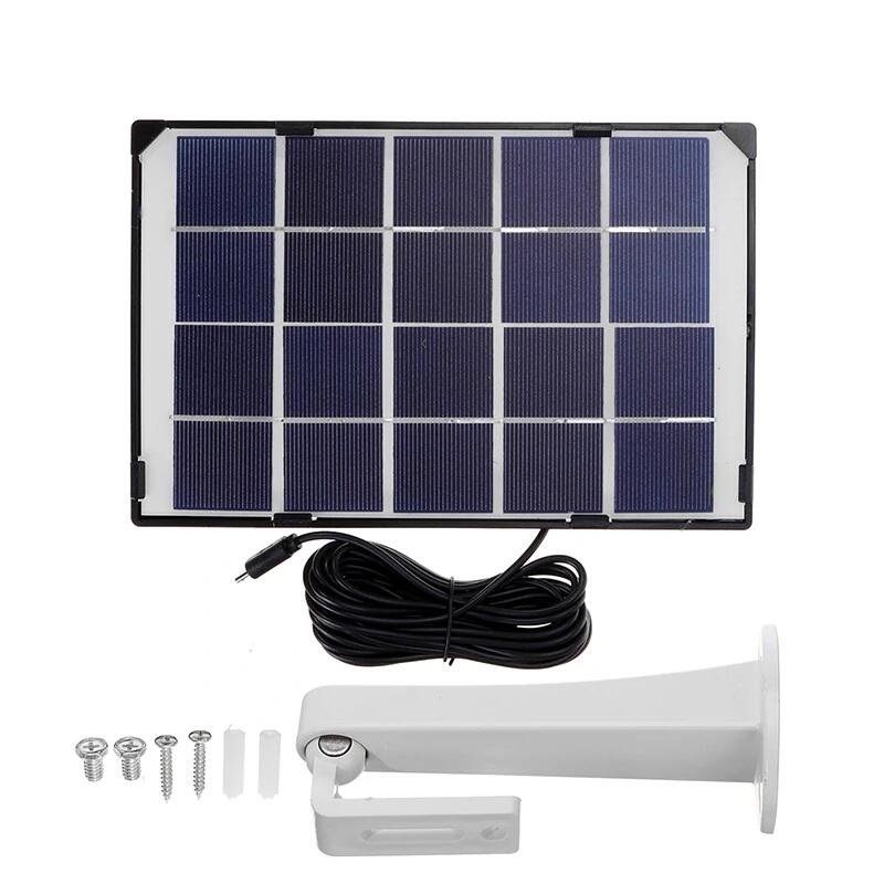 Solar Panel Mini Small 5W Solar Panel Charger DC 5521 Output with Frame for Outdoor Camera Security Supervision Courtyard Light