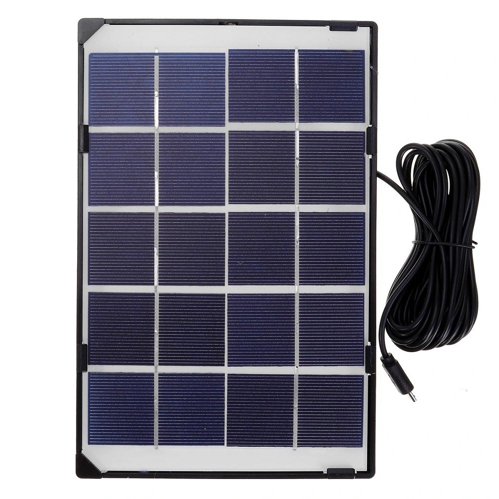 Solar Panel Mini Small 5W Solar Panel Charger DC 5521 Output with Frame for Outdoor Camera Security Supervision Courtyard Light