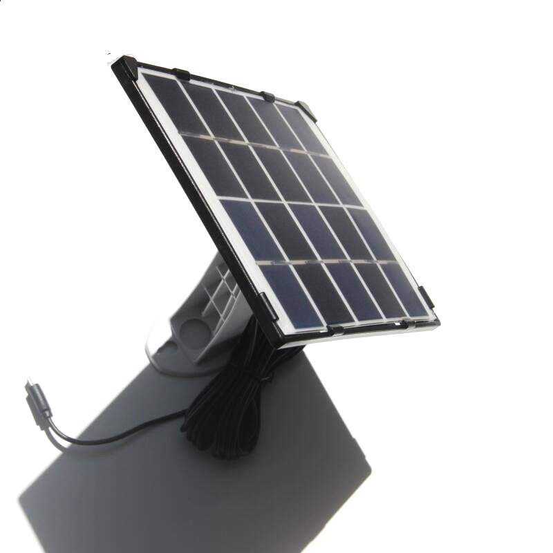 Solar Panel Mini Small 5W Solar Panel Charger DC 5521 Output with Frame for Outdoor Camera Security Supervision Courtyard Light