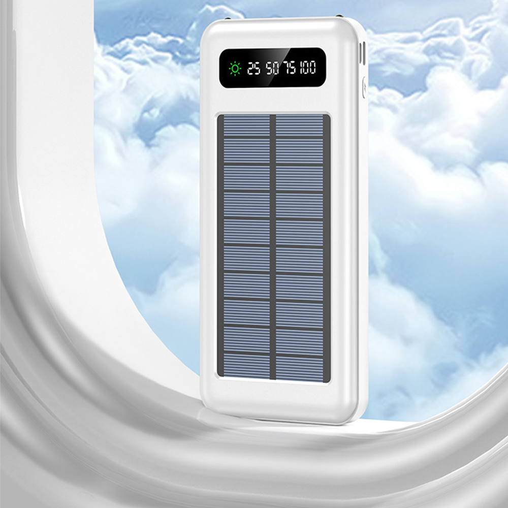 20000mah 30000Mah Waterproof Solar Power Bank Solar charger Travel Solar Power Bank with LED Flashlight