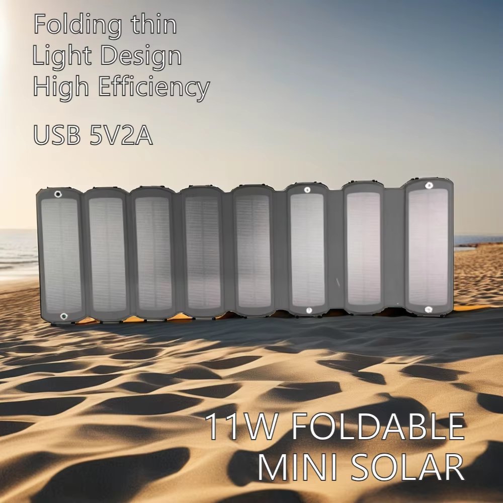 Customized OEM Cheap Foldable Solar Power Bank Fold Panel Folding 11W Monocrystalline Solar Panels