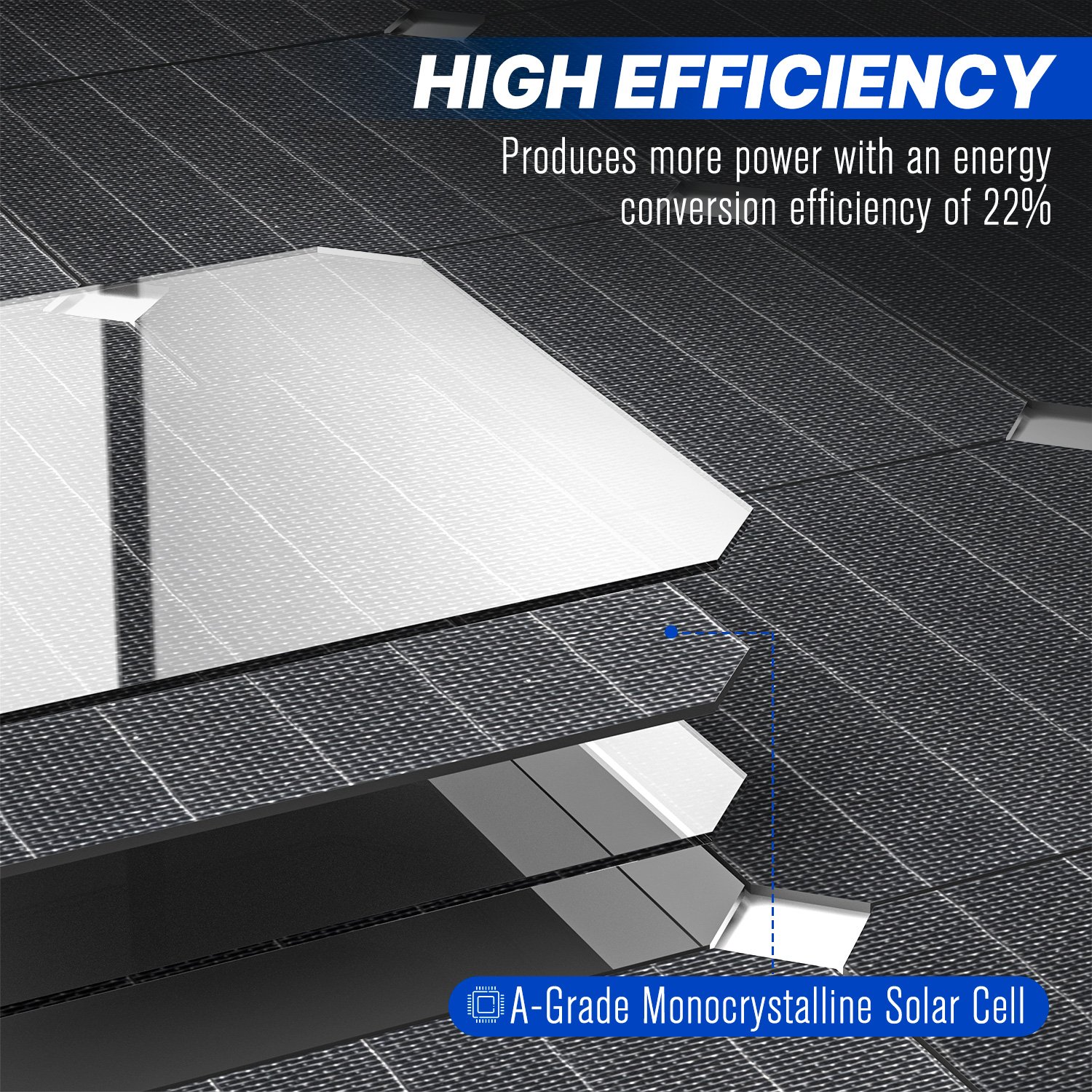 ATEM POWER Monocrystalline 100W ETFE RV Marine 12V Portable Flexible Solar Panel