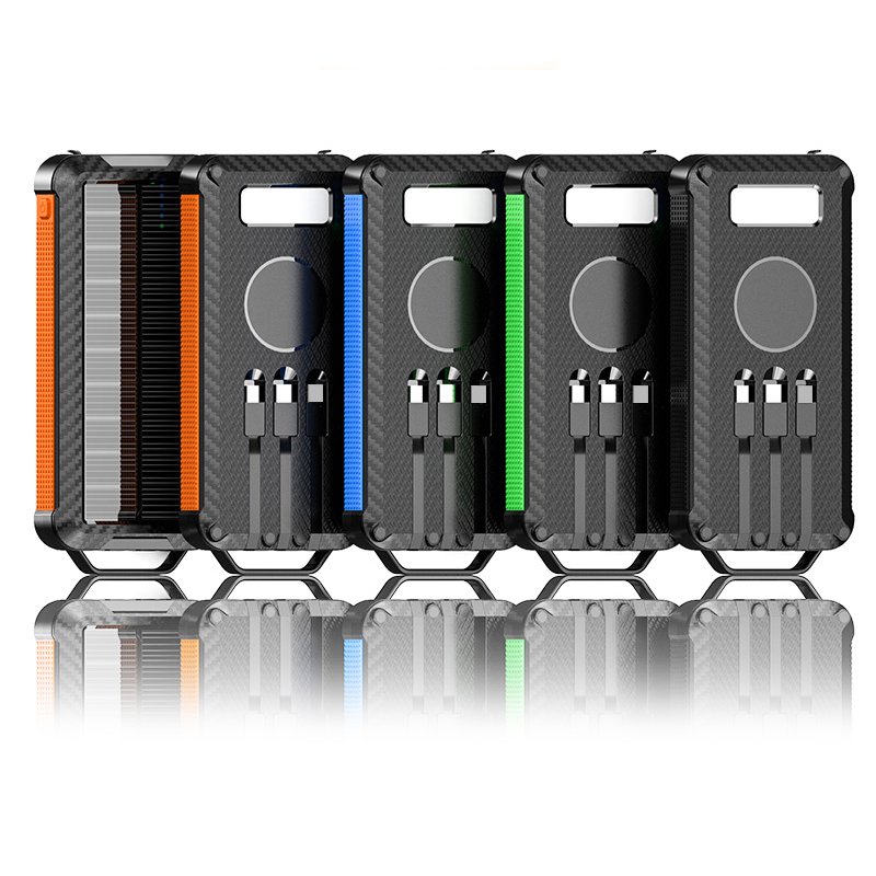 2025 High Quality Waterproof 10000mah Solar Panel Powerbank Fast Charging 20000mAh Portable Phone Charger With 20W Output Power