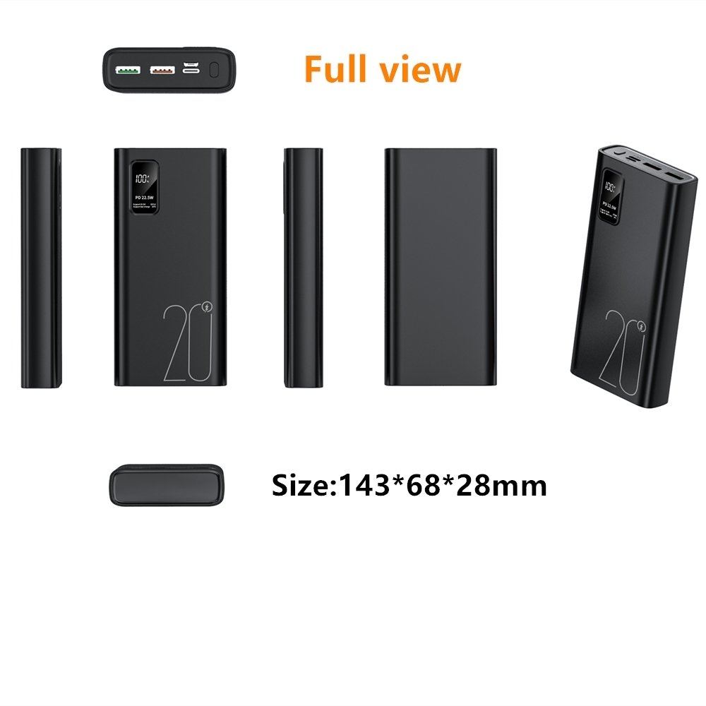 Factory PD 22.5W Power Bank 10000mAh Portable Charging Two-way Super Fast Charge 20000mah Dual USB Charging Bank