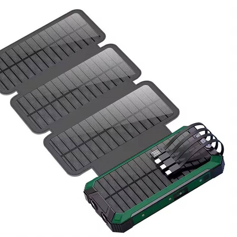 Portable Solar Panel Charger Foldable Solar Charger Panel with USB Output for Outdoor Mobile Phone Charging