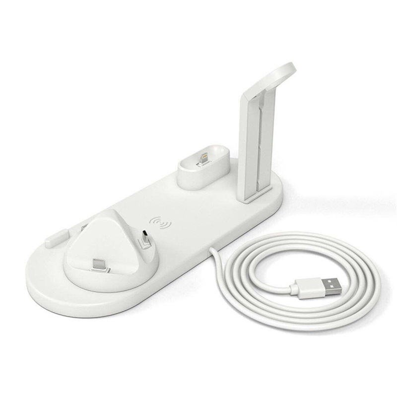 Wholesale Foldable 15W 3 in 1 wireless charger Portable 6 in 1 Fast Charging Dock Holder for watch airpods phones