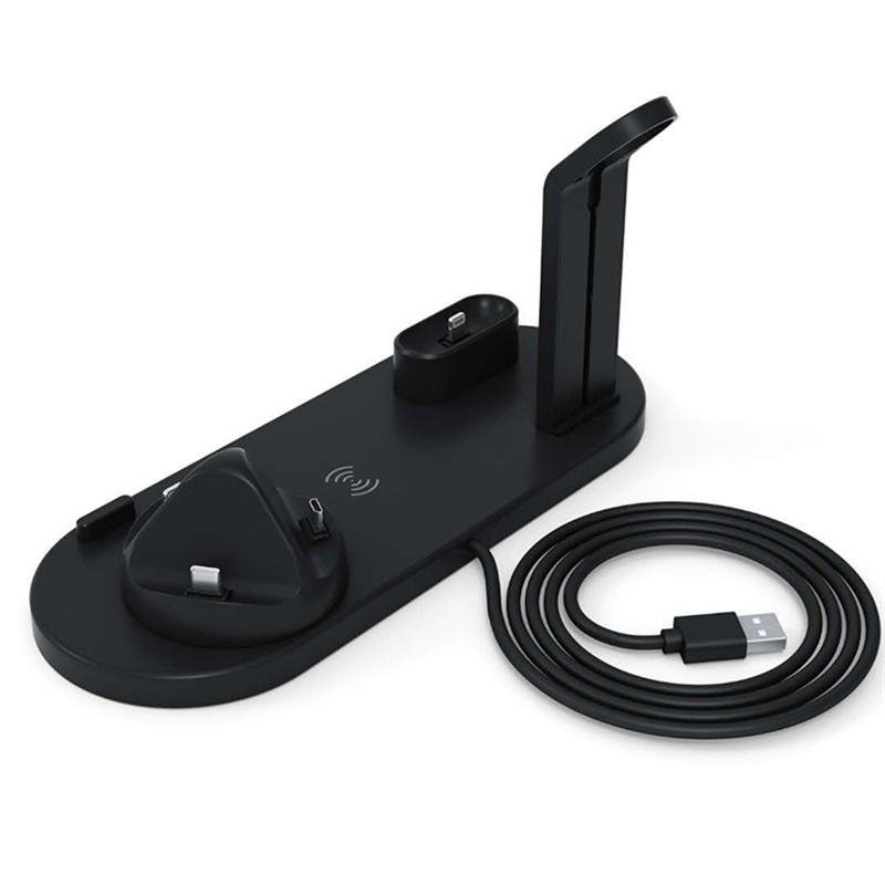 Wholesale Foldable 15W 3 in 1 wireless charger Portable 6 in 1 Fast Charging Dock Holder for watch airpods phones