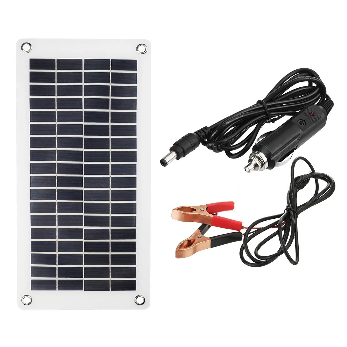Flexible Photovoltaic PV Small 10W 18V 12V Semi Flexible Solar Panels Monocrystalline Silicon Solar Charger USB DC Output
