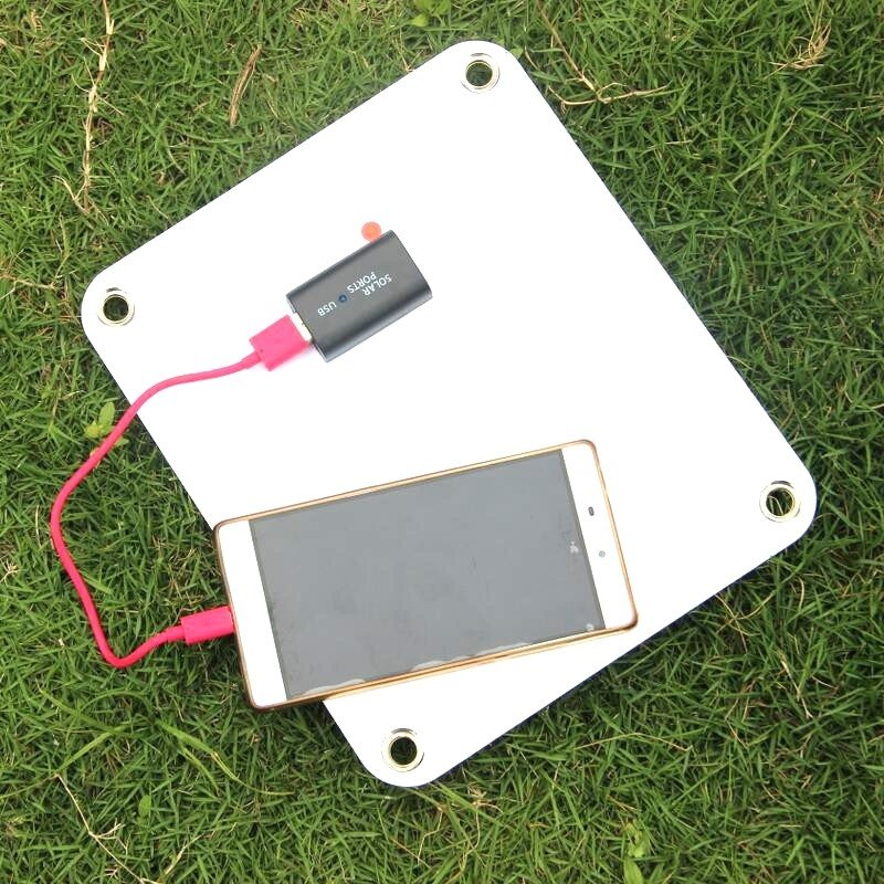 BUHESHUI Portable 5W MPPT Solar Charger 5Watt Solar Panel with USB Output for Mobile Phones/Power Banks