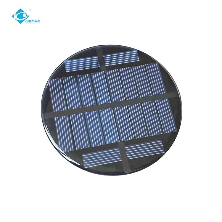 5.0V Lightweight Silicon Solar Panel 1.0W Mini Solar Panels Power Charger ZW-Dia95 Epoxy Adhesive Solar Panel