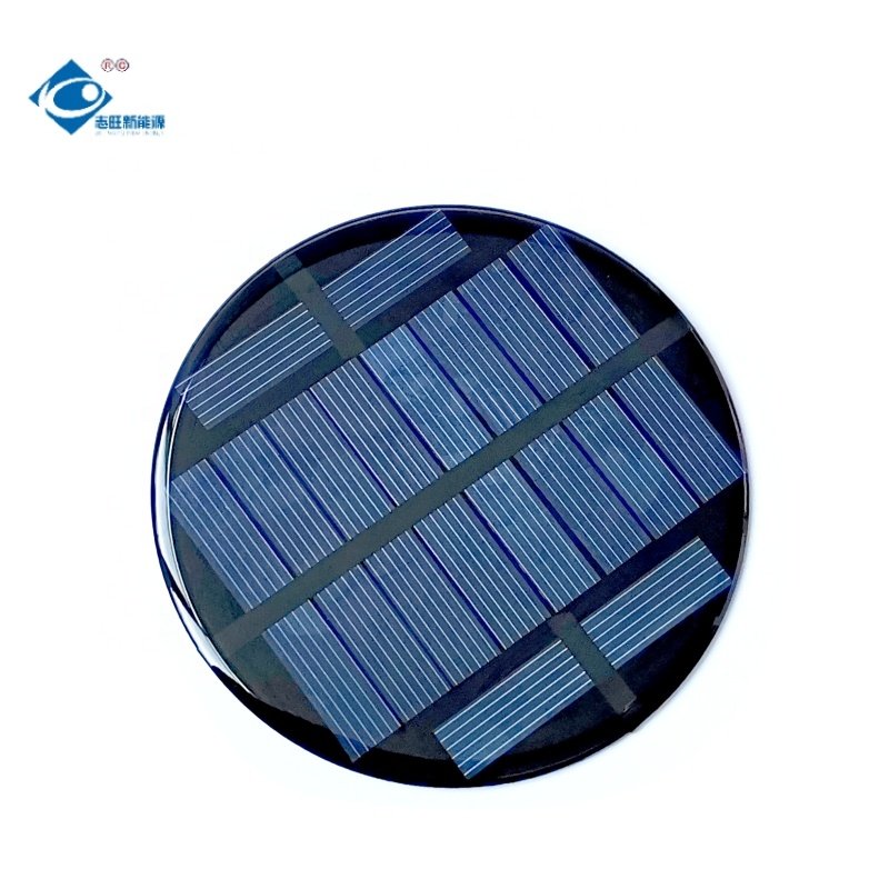 5.0V Lightweight Silicon Solar Panel 1.0W Mini Solar Panels Power Charger ZW-Dia95 Epoxy Adhesive Solar Panel