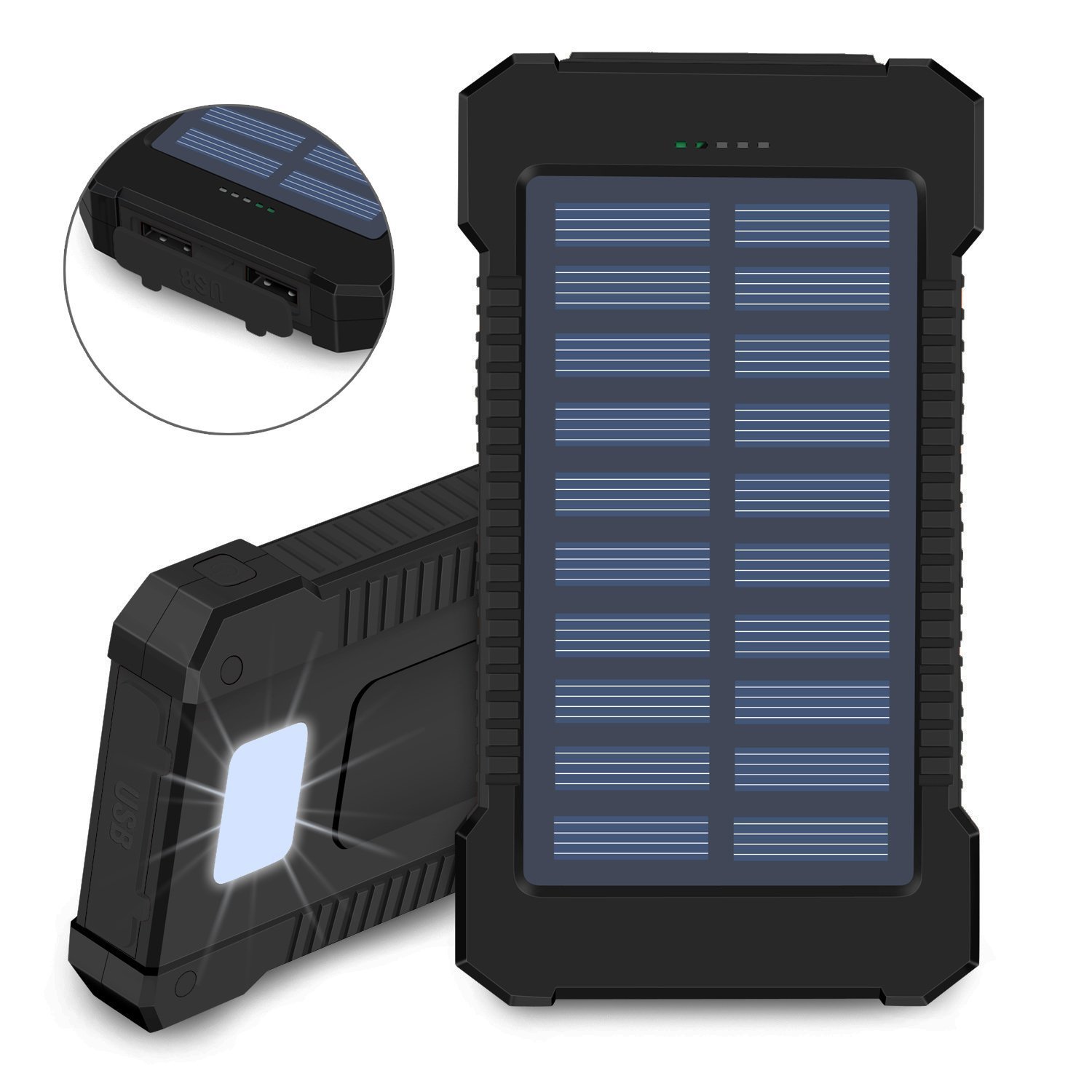 New Multi-Purpose Portable 10000Mah 15000Mah 20000Mah 30000Mah Branded Battery Charger Solar Power Bank