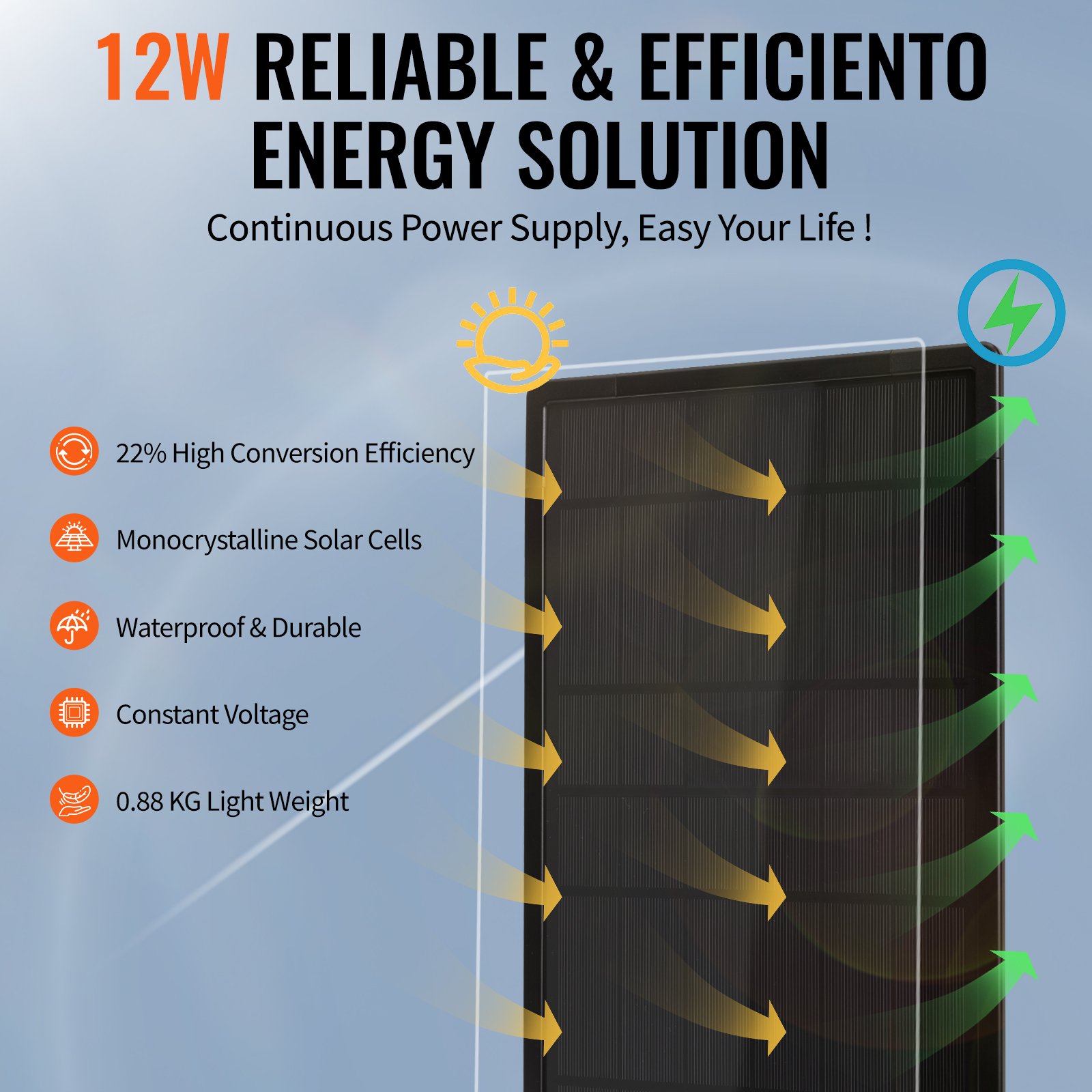 Customized 12w Dc 9v 9000mah Battery Glass Pv Mono Solar Panel Charger For Outdoor Cctv Camera Camping Portable Solar Panel