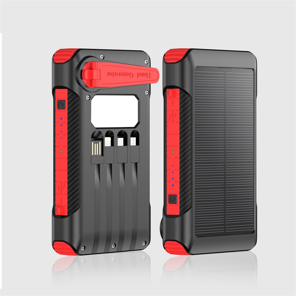 Power Bank Solar Wireless 12000Mah Portable Solar Panel Power Bank Tough Solar Charger