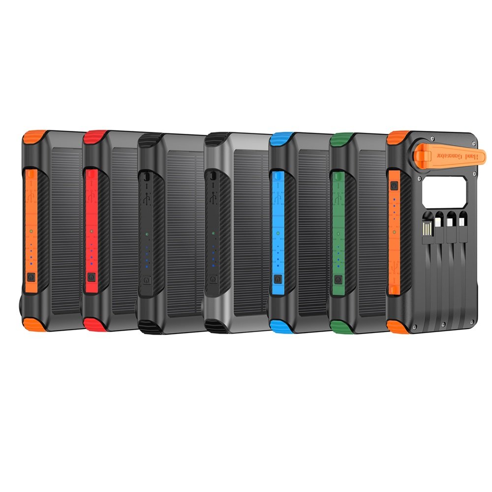 Power Bank Solar Wireless 12000Mah Portable Solar Panel Power Bank Tough Solar Charger
