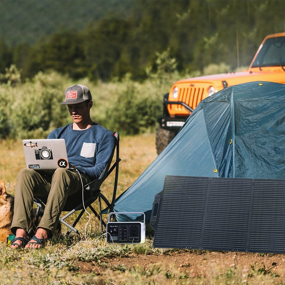 Bad Weather Resistant 260W Mono Integrated Foldable Solar Charger With Dual USB Ports for Outdoor Activities