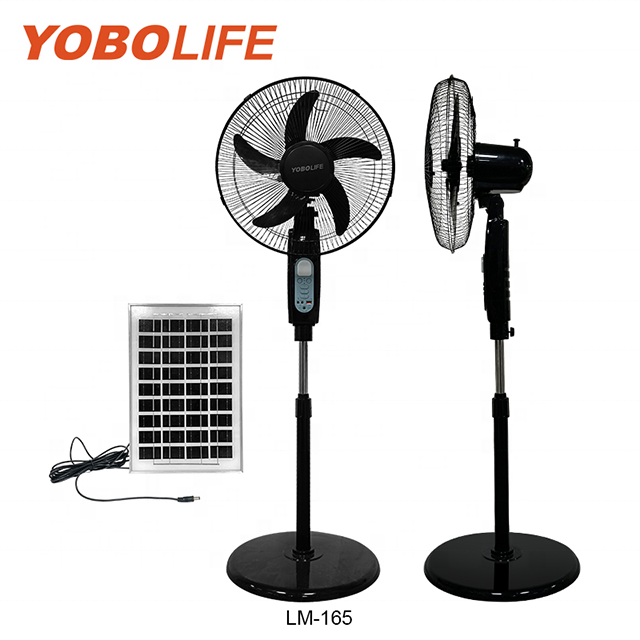 16 Inch Solar Rechargeable Fan USB Charge Solar Charger Solar Fan Home Use Solar Fan With Solar Panel And battery