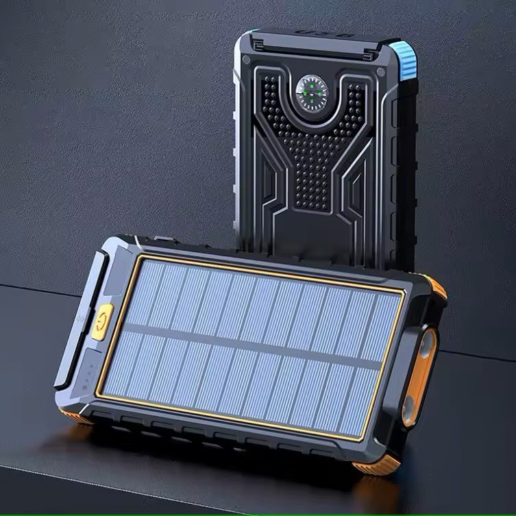 2024 QSF Custom Solar Panel Powerbank Portable Solar Charger 20000mAh 10000mAh Solar Power Banks For Cell Phone