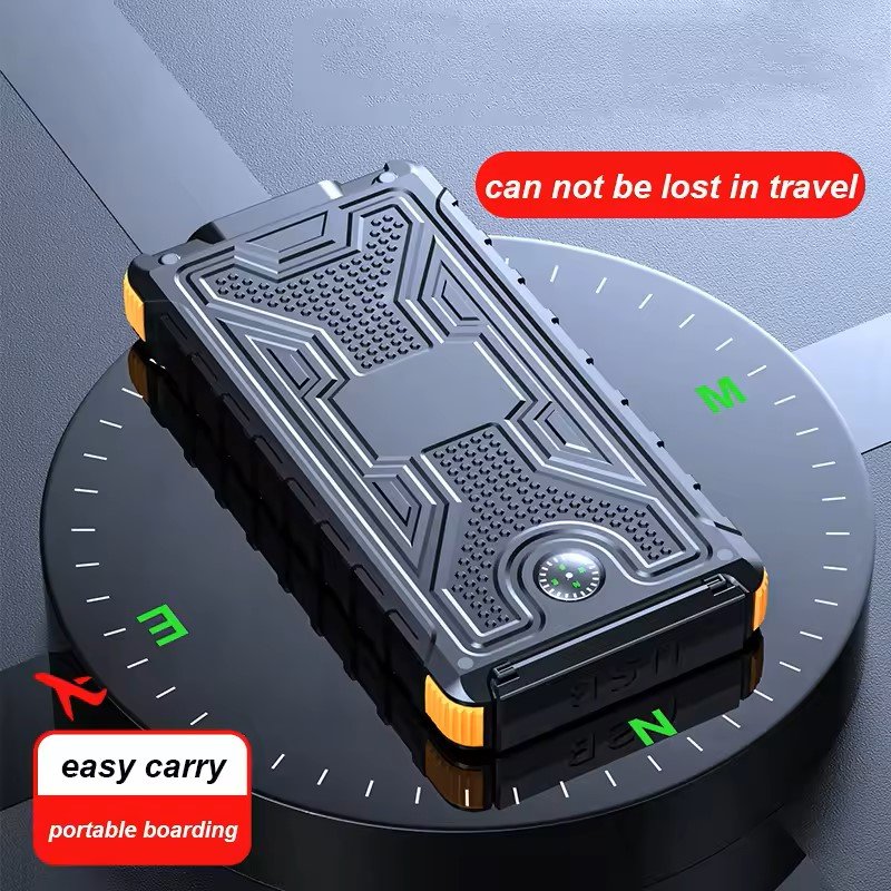2024 QSF Custom Solar Panel Powerbank Portable Solar Charger 20000mAh 10000mAh Solar Power Banks For Cell Phone