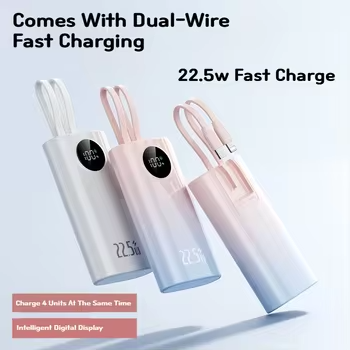 2024 winning product 10000mah pd20w charging quick charge transparent powerbank 22.5W PD20w super fast charging new design