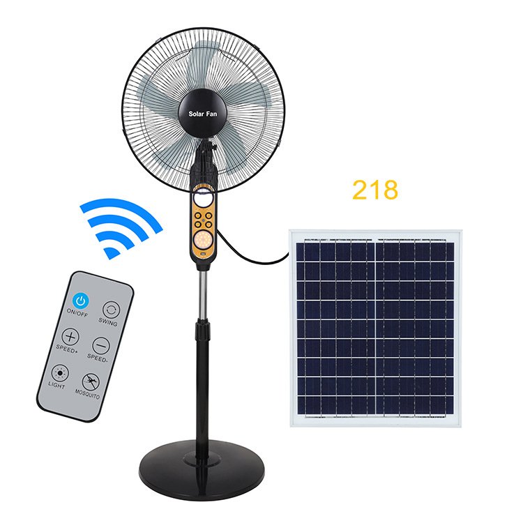 Omsen Factory 18 Inch High Efficiency Height Adjustable Outdoor Solar Fans Home Wide Angle with Battery 50W solar panel