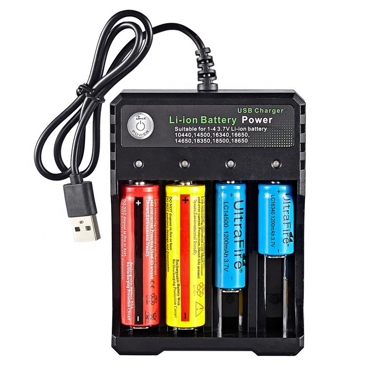 Smart Charger usb Cable Wholesale for Bmax brand Wireless Chargers Adapters 3.7V Li ion 14500 18650 Battery Charger 4 Slots 04U
