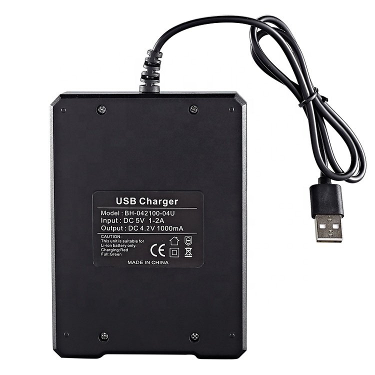 Smart Charger usb Cable Wholesale for Bmax brand Wireless Chargers Adapters 3.7V Li ion 14500 18650 Battery Charger 4 Slots 04U