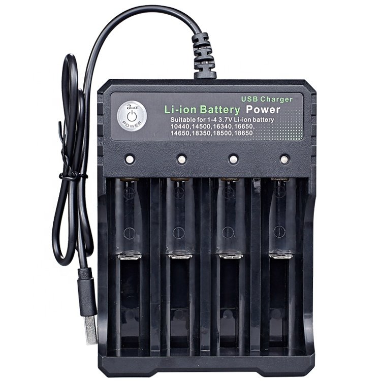 Smart Charger usb Cable Wholesale for Bmax brand Wireless Chargers Adapters 3.7V Li ion 14500 18650 Battery Charger 4 Slots 04U