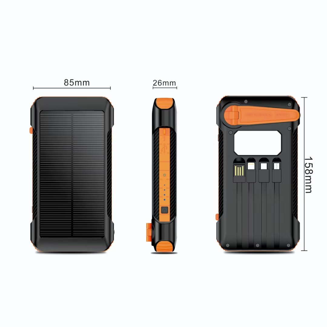 2024 new arrivals trending products outdoors portable solar power bank 20000mah power supplies powerbank