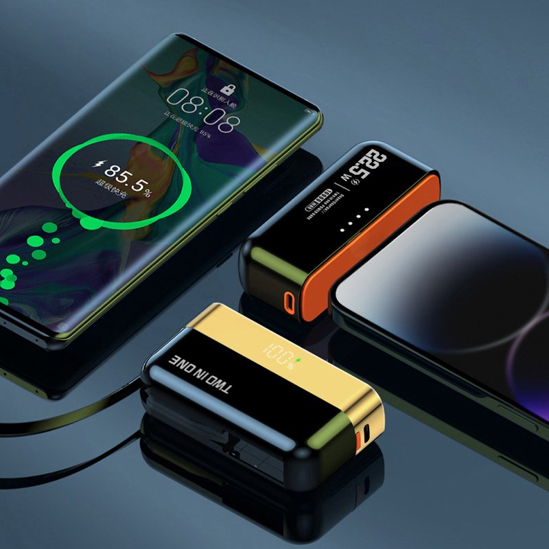 2024 New Products 10000Mah Mobile 2-In-1 Quick Charger Solar Abs Alloy Light Pvc Power Banks & Power Station Mini Power Bank