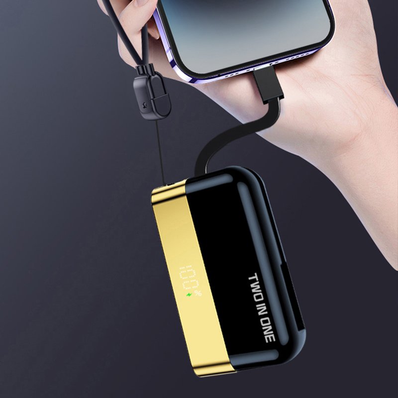 2024 New Products 10000Mah Mobile 2-In-1 Quick Charger Solar Abs Alloy Light Pvc Power Banks & Power Station Mini Power Bank