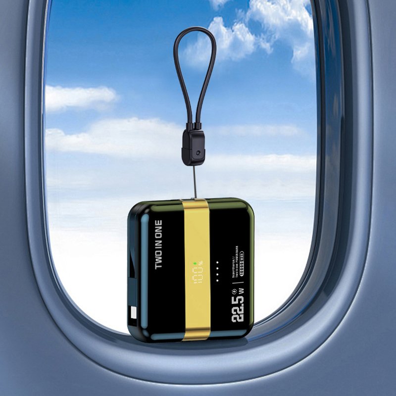 2024 New Products 10000Mah Mobile 2-In-1 Quick Charger Solar Abs Alloy Light Pvc Power Banks & Power Station Mini Power Bank