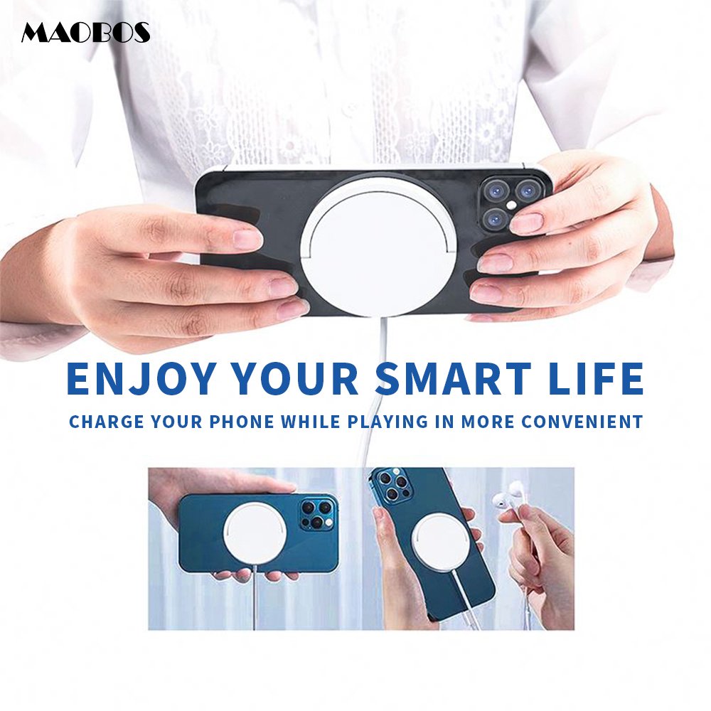 Best selling mini design fast charger wireless charger 15W with USB C input stand wireless charging for mobile phone