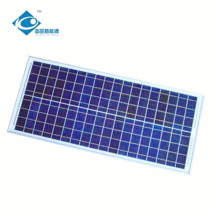 Zhiwang 35W Poly Silicon Laminated Solar Panel 18V Outdoor Portable Solar Panel Charger ZW-35W-18V Aluminium Frame Solar Panels
