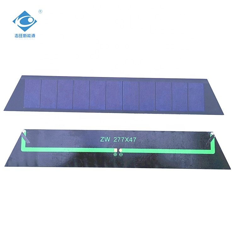 5.5V ETFE/PET Solar Photovoltaic Panels ZW-27747 Strip PET Solar Photovoltaic Panel 1.5W Portable Solar Panel Charger