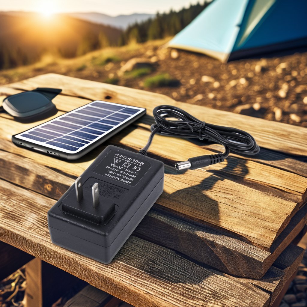 DC 9V 2A Solar Panel Fan charger AC100V-240V for solar fan with Rechargeable solar fan