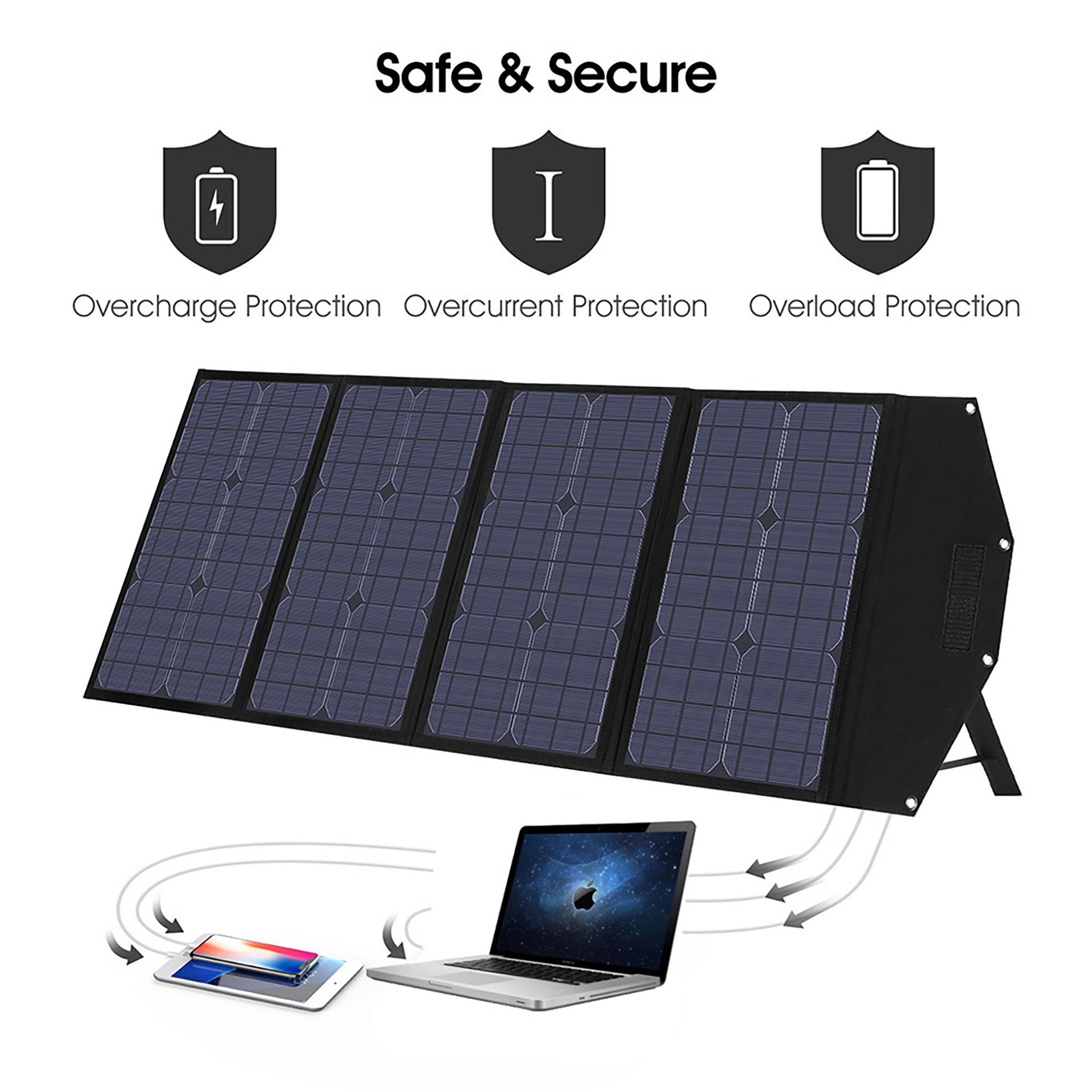 Solar Panel Portable Waterproof Flexible Foldable Solar Panel 120w Solar Panel Solar Charger Camping for Portable Power Station