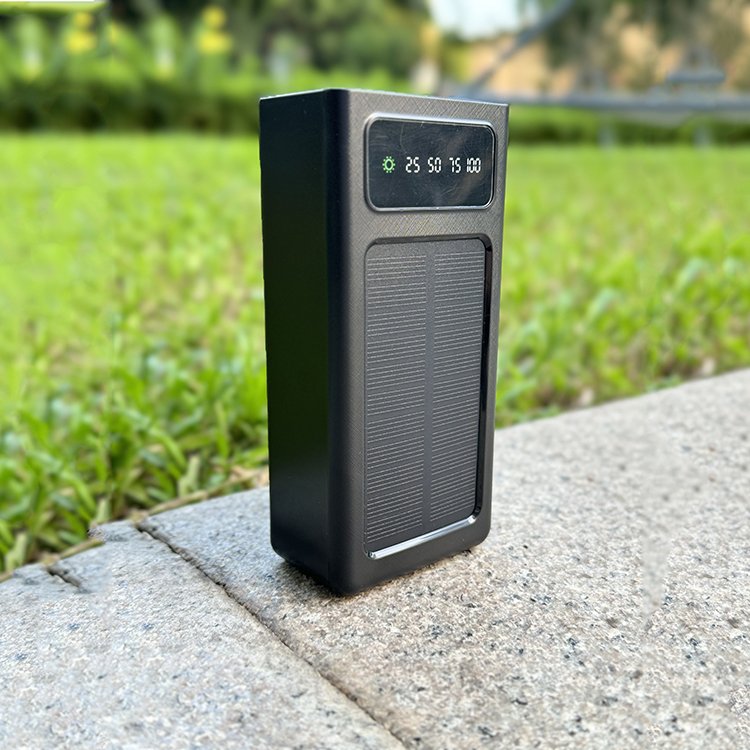 2024 Hot Selling Products 10000mAh 20000mah Large Capacity Portable Solar Power Bank with LED Flashlight Power Banks for Outdoor
