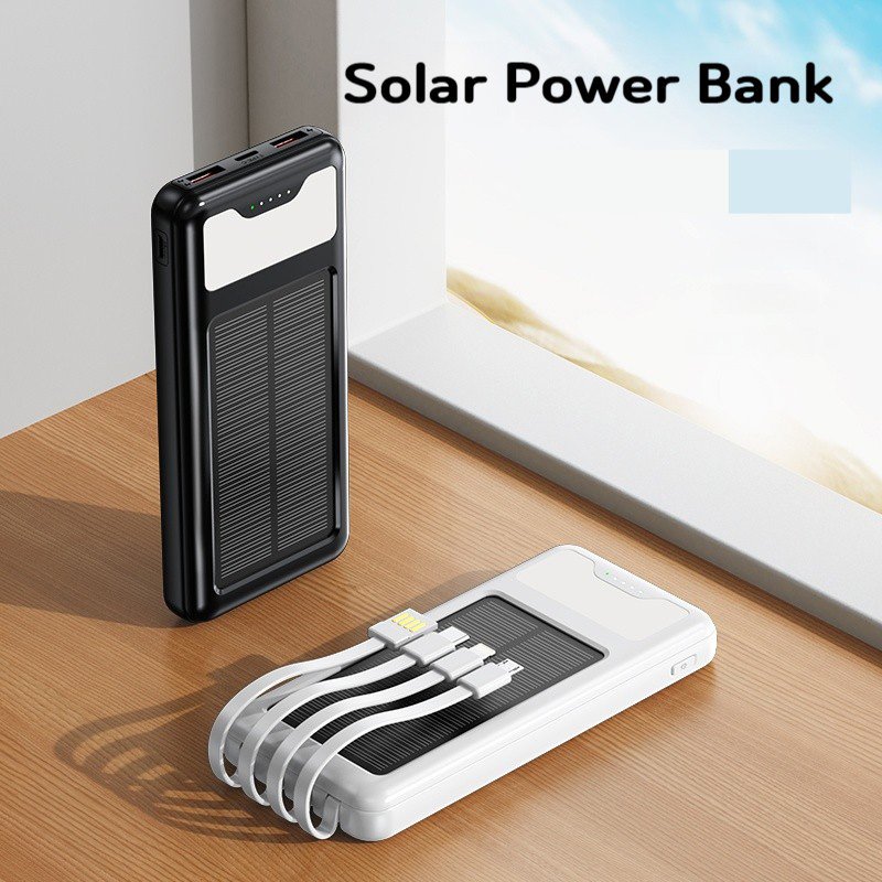 Solar 10000mah Power Bank Pour Telephone Portable Outdoor Emergency Solaire Charging Rugged Power Station