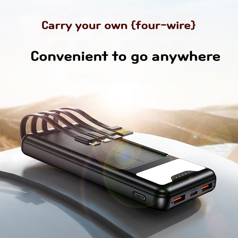 Solar 10000mah Power Bank Pour Telephone Portable Outdoor Emergency Solaire Charging Rugged Power Station