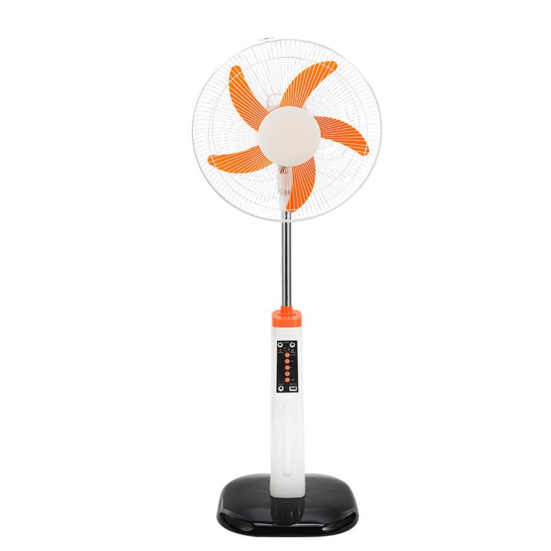 2023 New arrival 16 inches Brushless motor Solar rechargeable fan with led night light and solar panel charger