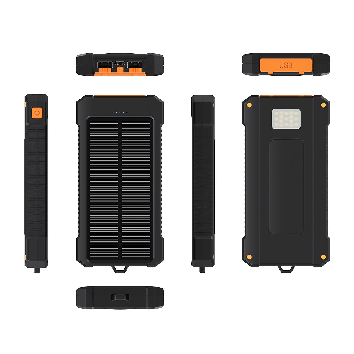 Trending Product 2024 New Arrival ODM/OEM Portable Waterproof Charger Solar Powerbank Mobile Power Supply 10000mah Power