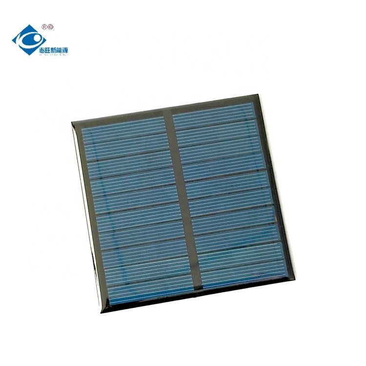 ZW-865865-5V Epoxy Resin Solar Panel 5V Poly 0.98W Lightweight Solar Panels Charger 190mA Customized Solar Panel