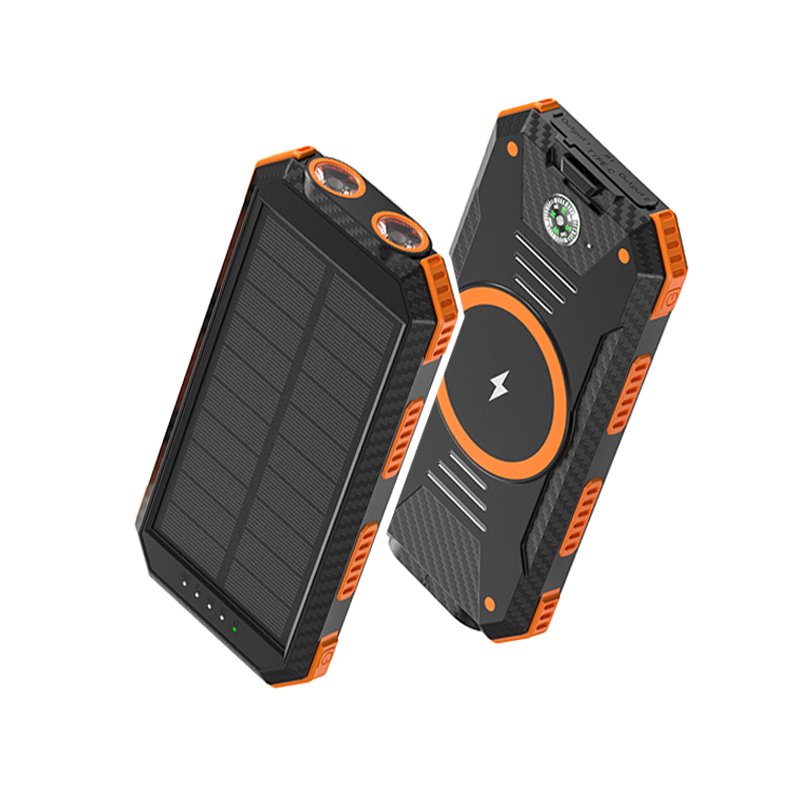Cheap 0utdoor Solar Power Bank Water Resistant Portable Dual USB Wireless Charger 10000mah Powerbank